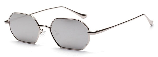 Small Rectangle Metal Frame Polygon Sunglasses