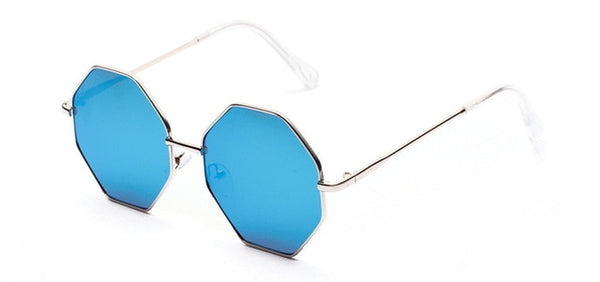 Big Vintage Polygon Sunglasses Unisex