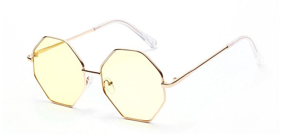 Big Vintage Polygon Sunglasses Unisex
