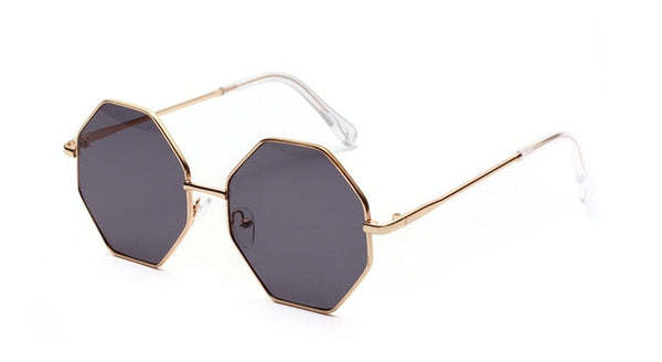 Big Vintage Polygon Sunglasses Unisex
