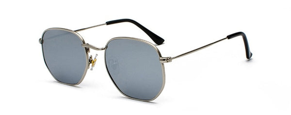 Black Silver Mirror Sunglasses For Men