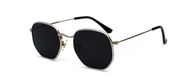 Black Silver Mirror Sunglasses For Men