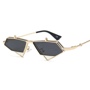 Gold Steampunk Flip Up Sunglasses