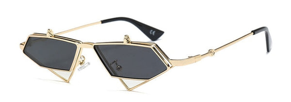 Gold Steampunk Flip Up Sunglasses