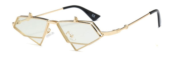 Gold Steampunk Flip Up Sunglasses