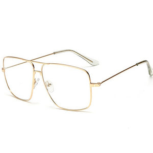 Vintage Gold Metal Frame Eyeglasses Mens Womens