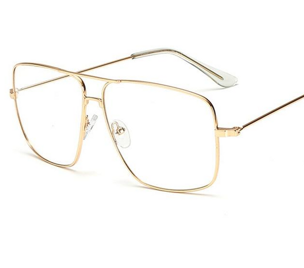 Vintage Gold Metal Frame Eyeglasses Mens Womens