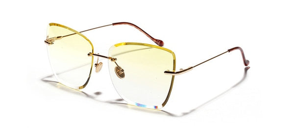 Gradient Square Rimless Sunglasses
