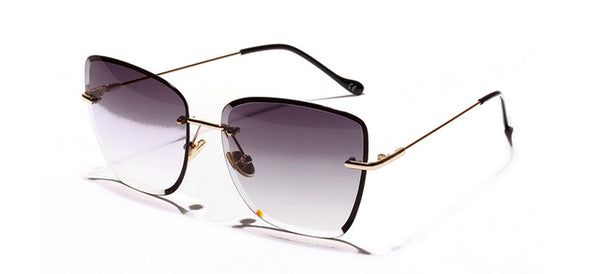 Gradient Square Rimless Sunglasses