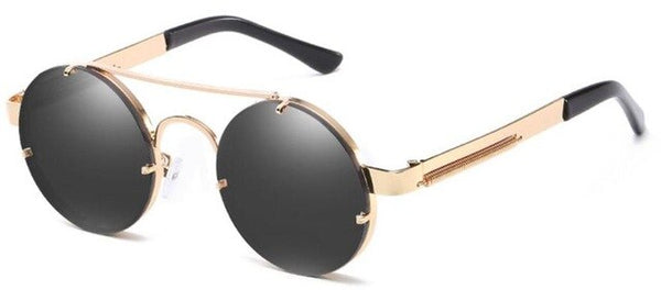 2019 New Retro Round Steampunk Sunglasses