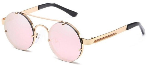 2019 New Retro Round Steampunk Sunglasses