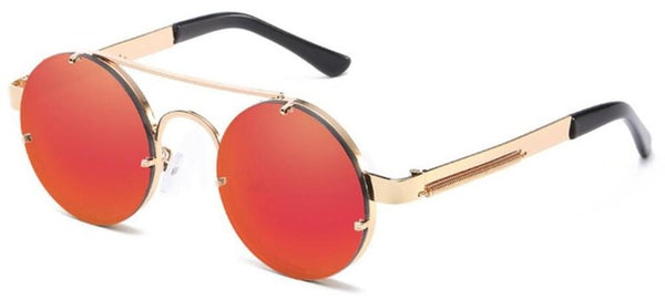 2019 New Retro Round Steampunk Sunglasses