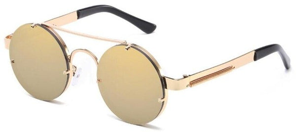 2019 New Retro Round Steampunk Sunglasses