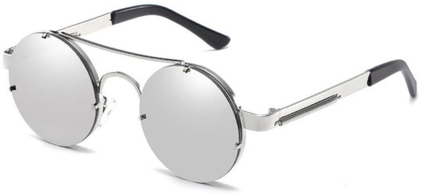2019 New Retro Round Steampunk Sunglasses